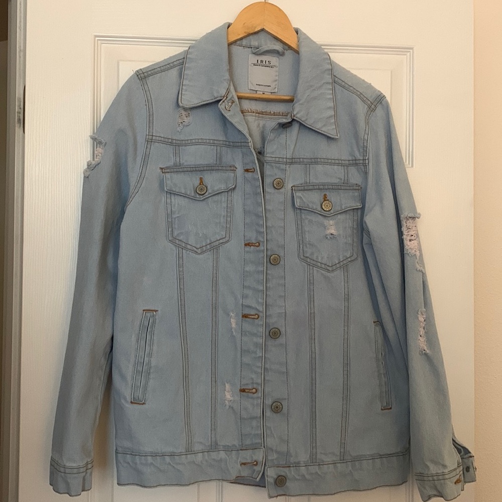 Forever 21 Distressed Jean Jacket